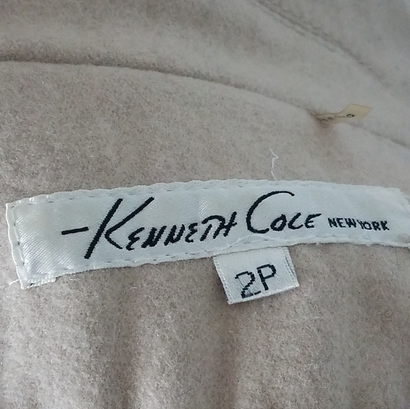 Kenneth Cole Cream Wool Blend Peacoat 2P - Picture 8 of 9